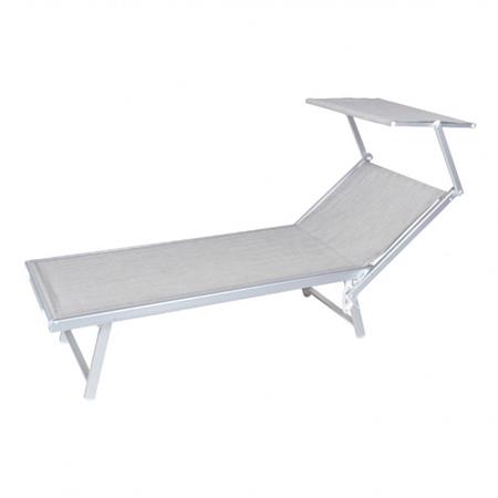 lettino da mare con tettuccio verdelook rimini grigio melange