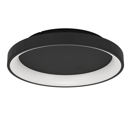 plafoniera led dimmerabile quadrata 1440 lumen 2700k 6500k 12w diametro 35 cm loretello nero