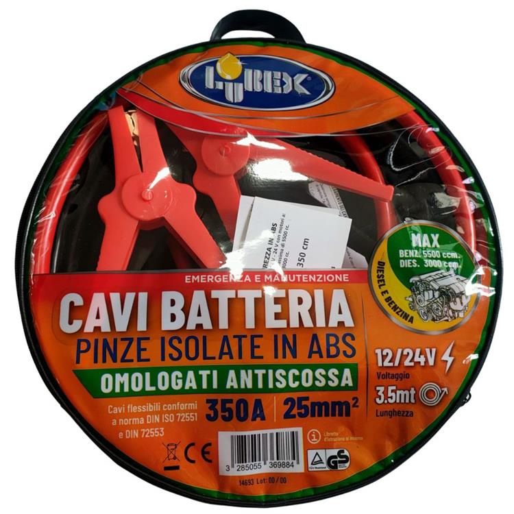 CAVI AVVIAMENTO AUTO LUBEX SEZIONE 25mm - 350cm