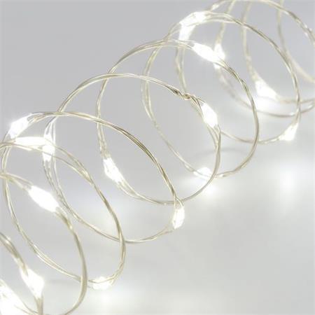 luci di natale a batteria cr2032 catena luminosa 1 mt bianco freddo