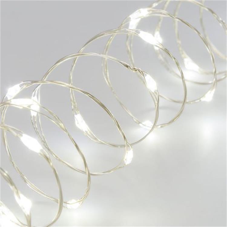 LUCI DI NATALE A BATTERIA CR2032 - CATENA LUMINOSA 1 MT BIANCO FREDDO