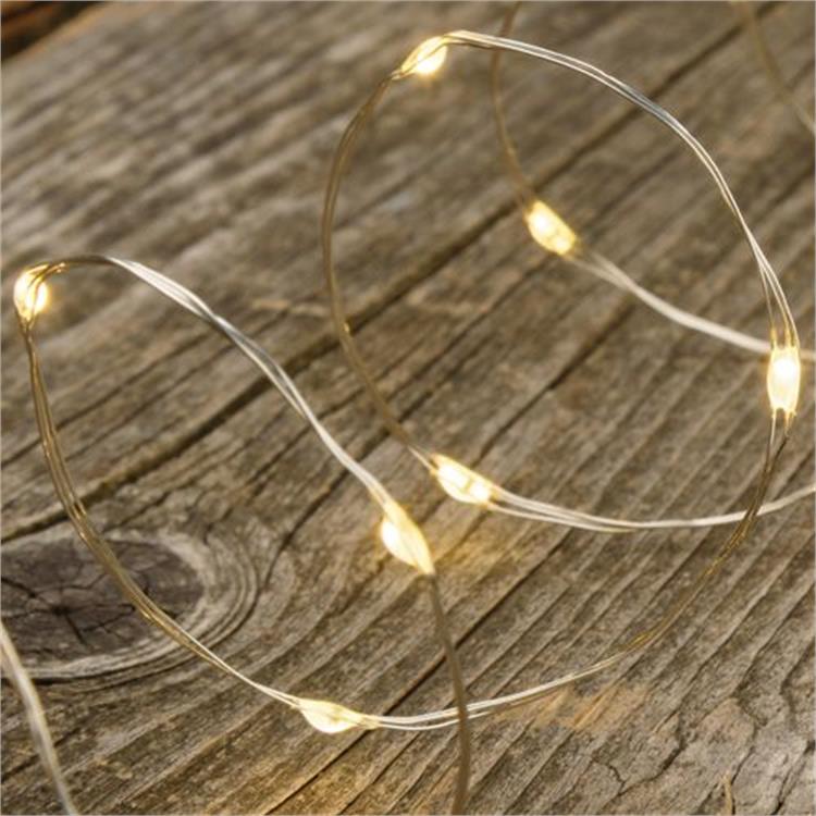 LUCI DI NATALE A BATTERIA CR2032 - CATENA LUMINOSA 2 MT BIANCO CALDO