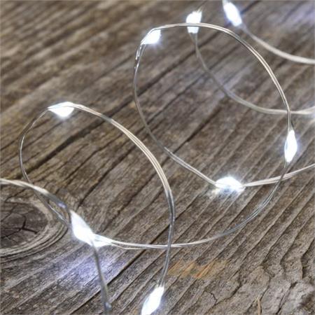 luci di natale a batteria cr2032 catena luminosa 2 mt bianco freddo