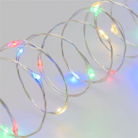 luci di natale a batteria cr2032 catena luminosa 2 mt multicolore