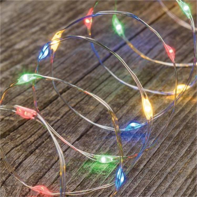 LUCI DI NATALE A BATTERIA CR2032 - CATENA LUMINOSA 4 MT MULTICOLORE