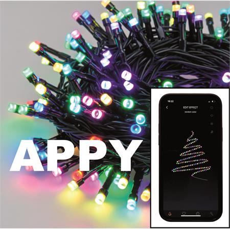 luci di natale smart catena luminosa 20 mt 200 led rgb controllo con app