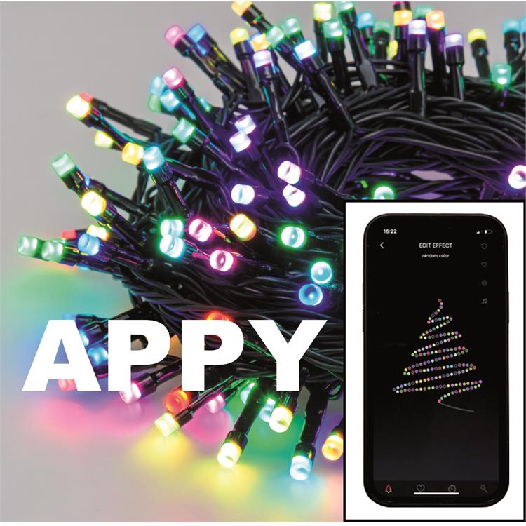 LUCI DI NATALE SMART - CATENA LUMINOSA 20 MT - 200 LED RGB - CONTROLLO TRAMITE APP