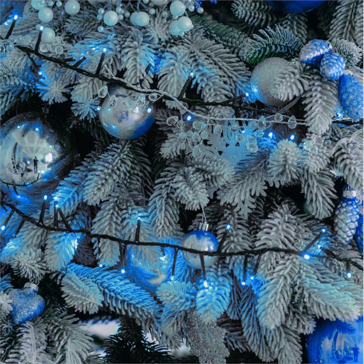 LUCI LED PER ALBERI DI NATALE ESTERNO INTERNO 1000 LED BLU 20MT