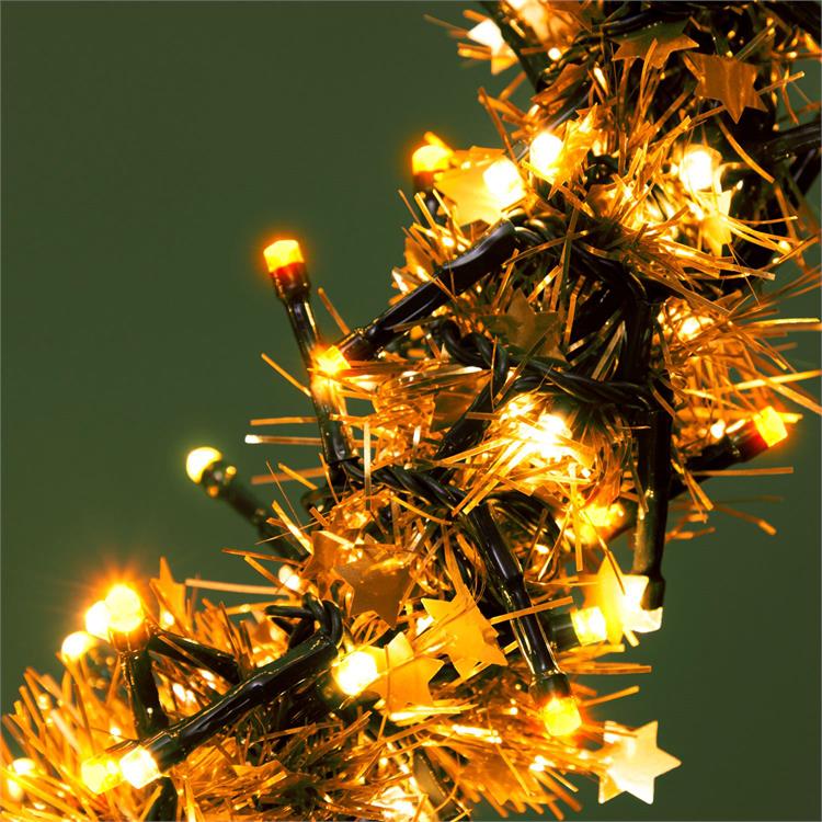 LUCI LED PER ALBERI DI NATALE ESTERNO INTERNO 1500 LED BIANCO TRADITIONAL E CALDO 30,5MT