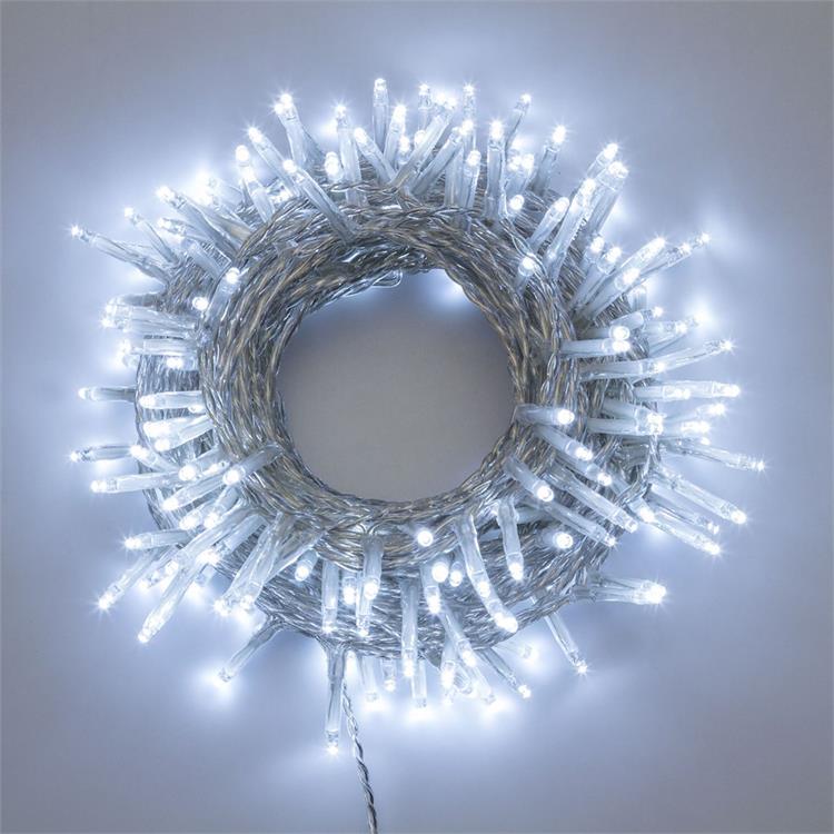 LUCI LED PER ALBERI DI NATALE ESTERNO INTERNO 180 miniLED BIANCO FREDDO 13,1MT