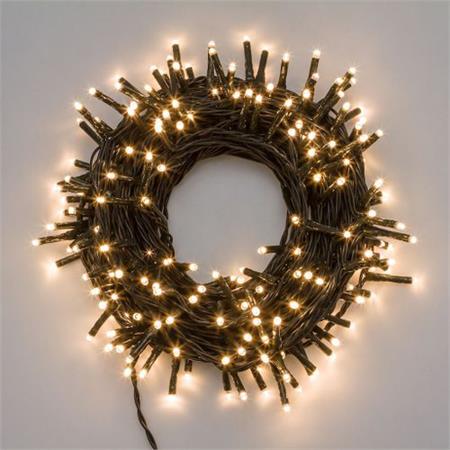 luci led per alberi di natale esterno interno 360 miniled bianco caldo 25mt