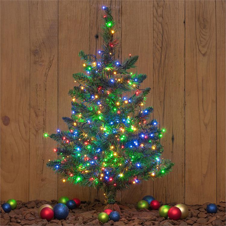 LUCI LED PER ALBERI DI NATALE ESTERNO INTERNO 360 miniLED MULTICOLOR 25,7MT