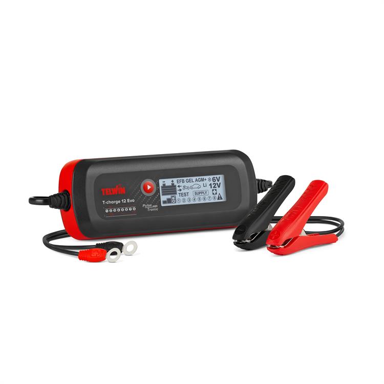 MANTENITORE CARICA BATTERIA AUTO MOTO TELWIN T-CHARGE 12 EVO 6V/12V