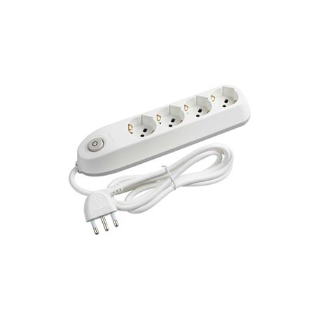 ciabatta elettrica bticino poker 4 prese con interruttore bianca