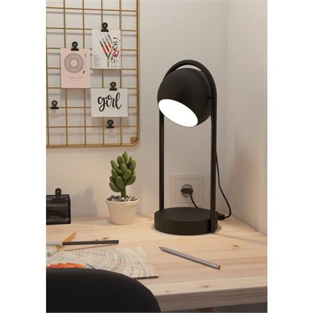 lampada da tavolo moderna design eglo murnia nera