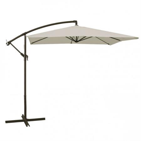 ombrellone da giardino a braccio con palo verdelook 2x3 mt colore ecru