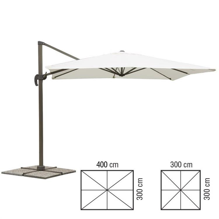 OMBRELLONE DA GIARDINO A BRACCIO RECLINABILE VERDELOOK 3x3 MT COLORE ECRU