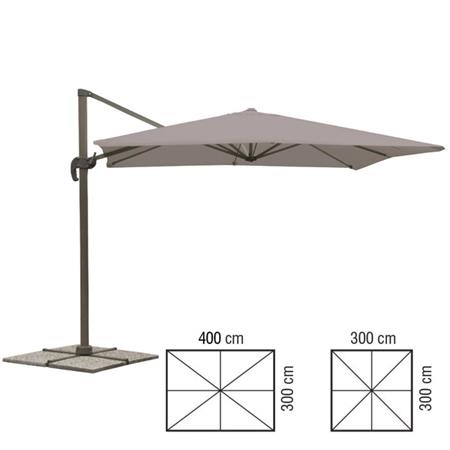 ombrellone da giardino a braccio reclinabile verdelook 3x4 mt colore tortora