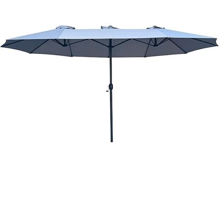 ombrellone da giardino palo centrale trio 2x4mt grigio