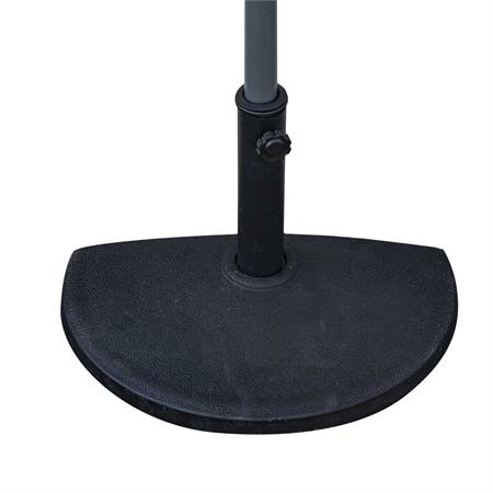 base per ombrellone mezzaluna poliresina 50h32 nera