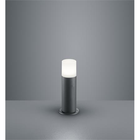 palo luce hoosic lampioncino da esterno h30 cm e27 antracite