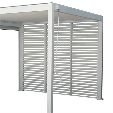 pannello frangivento in alluminio per pergola topeka bianco vacchetti
