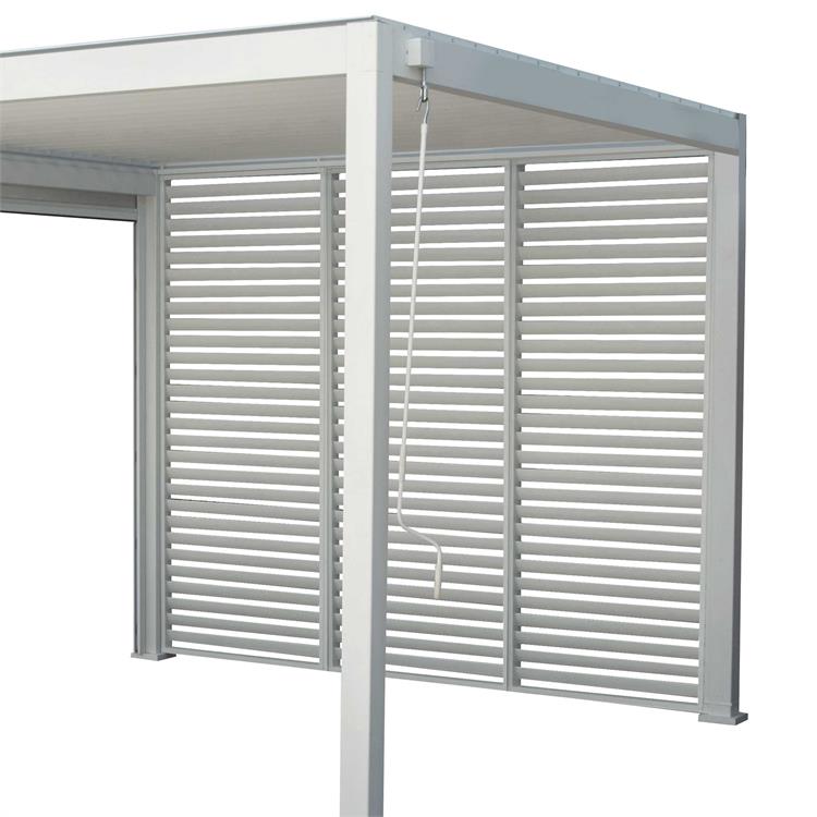 PANNELLO FRANGIVENTO IN ALLUMINIO PER PERGOLA TOPEKA - BIANCO