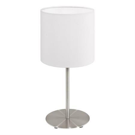 lampada da tavolo di design eglo pasteri bianca
