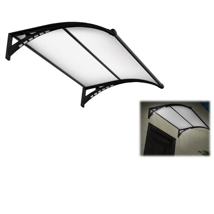 PENSILINA DA ESTERNI IN POLICARBONATO CON LUCI LED 100X150 CM VERDELOOK NERA