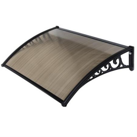 pensilina esterno naxos policarbonato alveolare fume braccetto nero 100x60