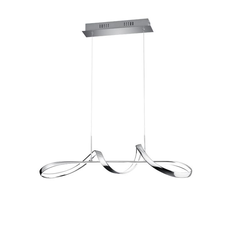 PERUGIA SOSPENSIONE LED CROMO CON DIMMERAZIONE AD