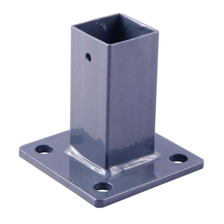 PIASTRA DI FISSAGGIO PALI RECINZIONE QUADRATI 60X60MM GRIGIO