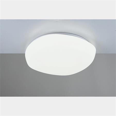plafoniera led a forma di sasso satinato diametro 50 cm 40w 4500 lumen 4000k