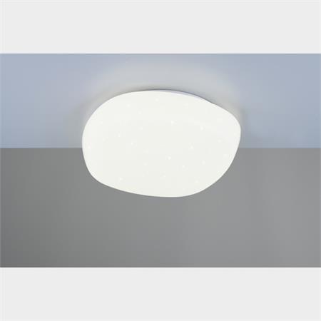 plafoniera led a forma di sasso satinato diametro 40 cm 24w 2800 lumen 4000k