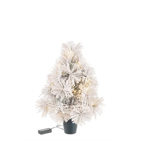 mini albero di natale innevato 45 cm bizzotto pino hayes con luci led