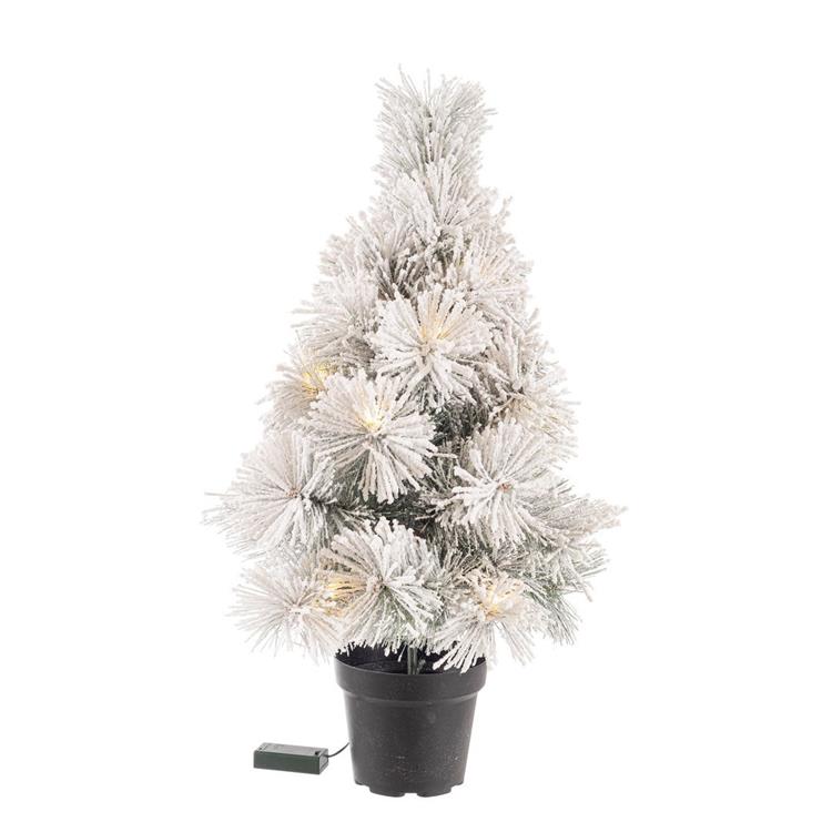 MINI ALBERO DI NATALE INNEVATO 60 CM BIZZOTTO PINO HAYES CON LUCI LED