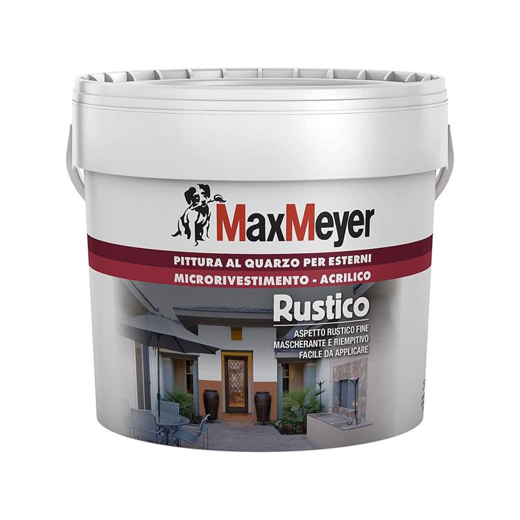 PITTURA AL QUARZO PER ESTERNI - RUSTICO - BIANCO - MAXMEYER - 2.5LT