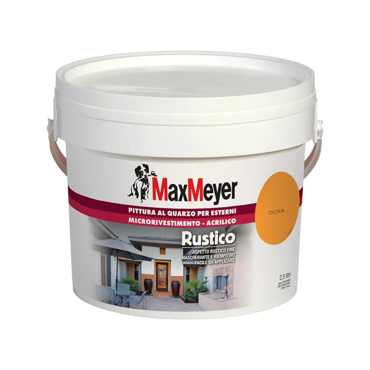 PITTURA AL QUARZO PER ESTERNI - RUSTICO - OCRA - MAXMEYER - 2.5LT