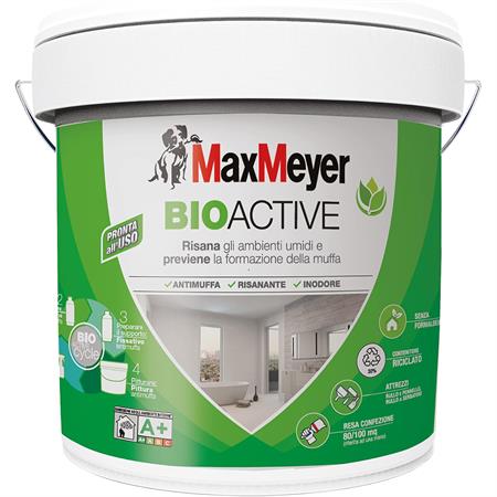 pittura antimuffa traspirante bioactive a plus 10 lt maxmeyer