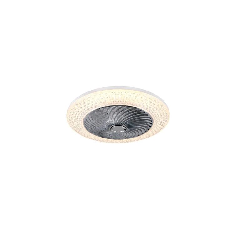 PLAFONIERA LED CON VENTILATORE DA SOFFITTO ARHUS NERA D.55CM CON TELECOMANDO