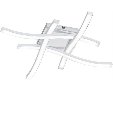 plafoniera route led 4 bacchette ondulate bianca 452 cm x 452cm