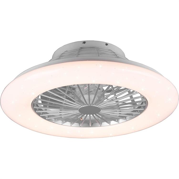 PLAFONIERA STRALSUND VENTILATORE LED EFFETTO CIELO STELLATO RGB DIAMETRO 50 CM.