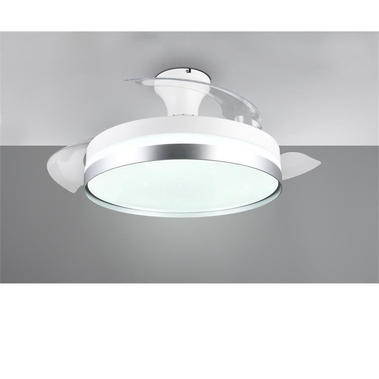 PLAFONIERA VENTILATORE LINDBERG INTENSITA' REGOLABILE DIAMETRO 107 CM.
