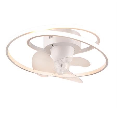 plafoniera ventilatore umea led spirale bianca telecomando