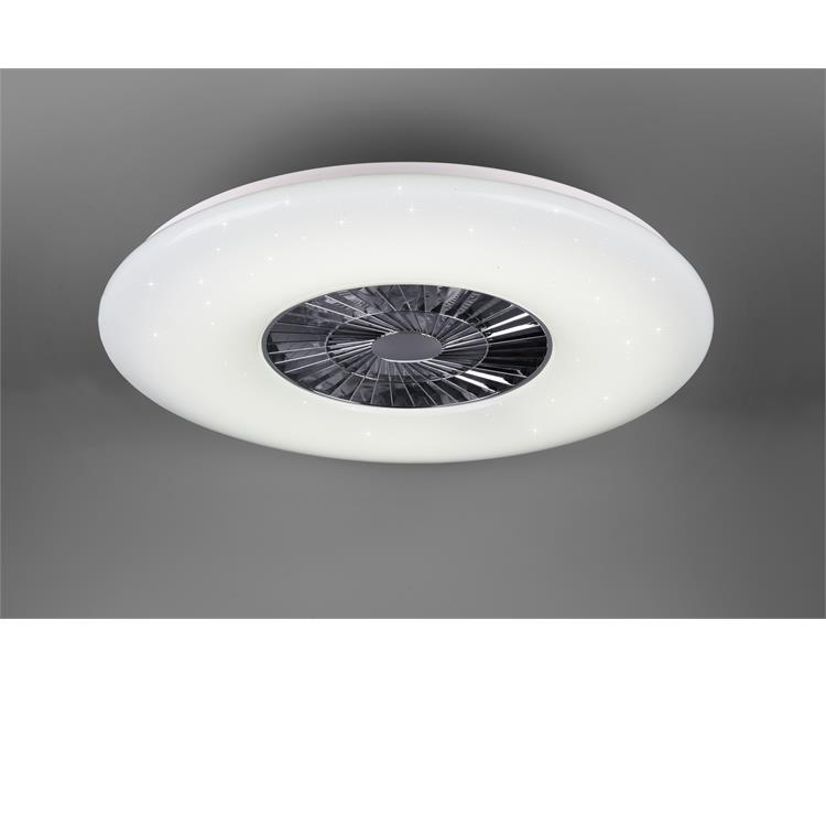 PLAFONIERA VISBY VENTILATORE LED EFFETTO CIELO STELLATO DIAMETRO 75 CM.
