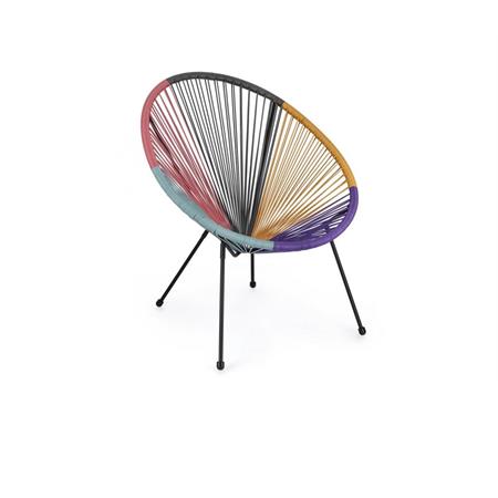 poltrona rotonda da giardino bizzotto parker multicolor
