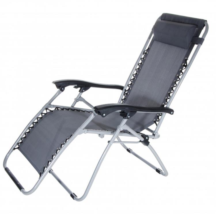 POLTRONA SDRAIO PIEGHEVOLE REGOLABILE VERDELOOK IBIZA GRIGIO