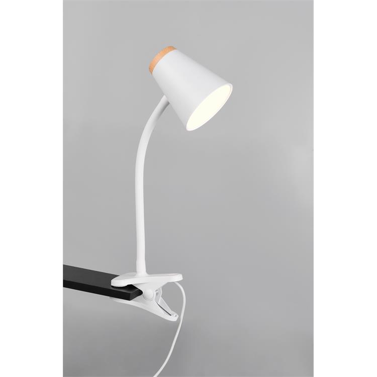 LAMPADA A MORSETTO LED - FLESSIBILE - 500 LUMEN - 3000K - PONGO - BIANCA
