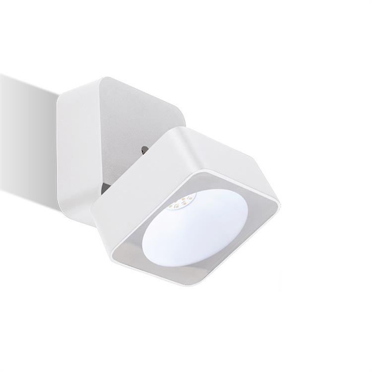 PUNTO LUCE LED - APPLIQUE DA ESTERNO E INTERNO - QUADRO - 7W - 4000K - BIANCA