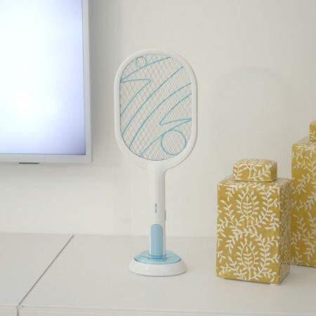 racchetta elettrica zanzare base appoggio ricarica usb